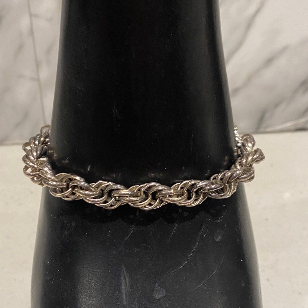 Silver D’Orlan Twisted Chain Bracelet